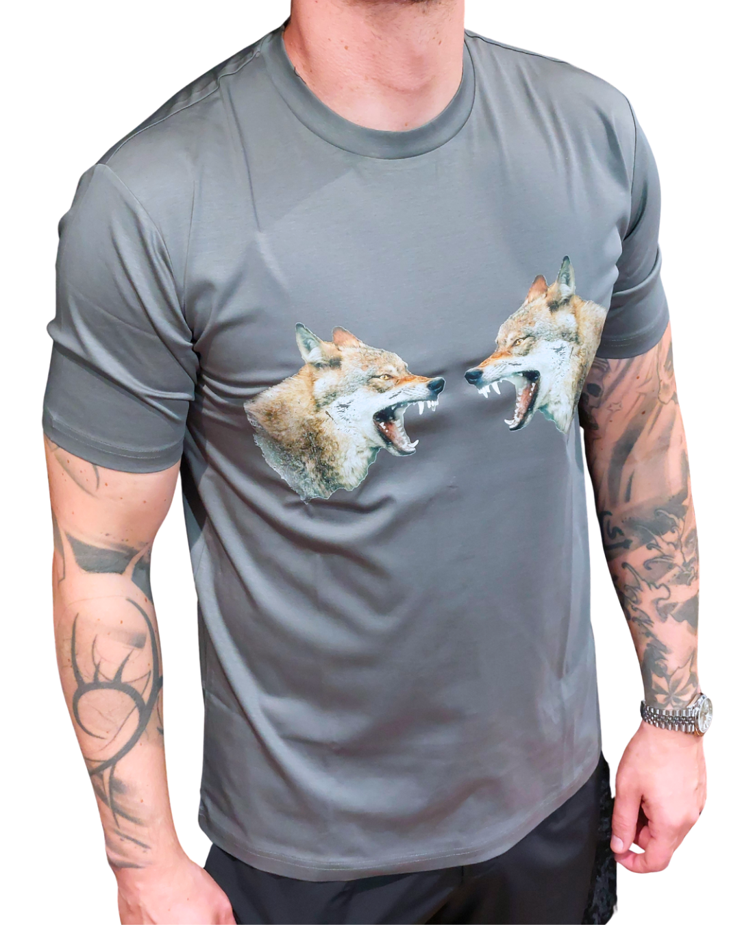 Mosquito Mercerized Wolves T-Shirt - Grey